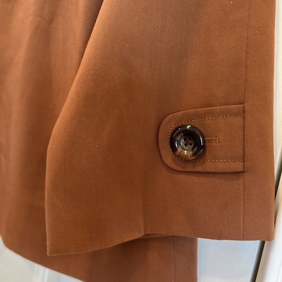 Kasper Sportswear Brown Jacket with Tortoise Buttons and Leopard Lining sz.10 - Picture 7 of 8